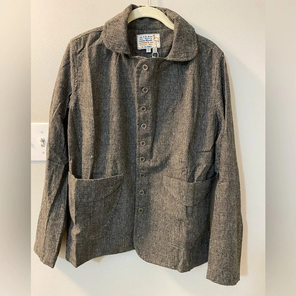 NWT Free People x Sandrine Rose Kyoto black/grey plaid wool blend jacket small - Picture 3 of 6